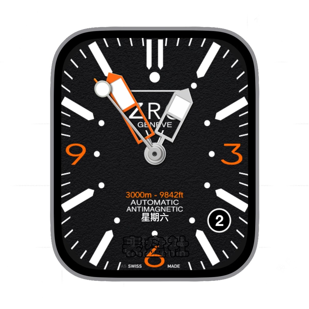 酷黑简约数字年历Ultra专用表盘