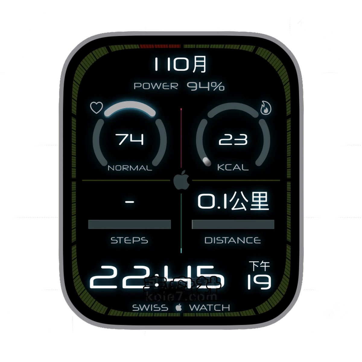 Apple苹果logo极简风格Ultra专用表盘.clock&clock2 78848