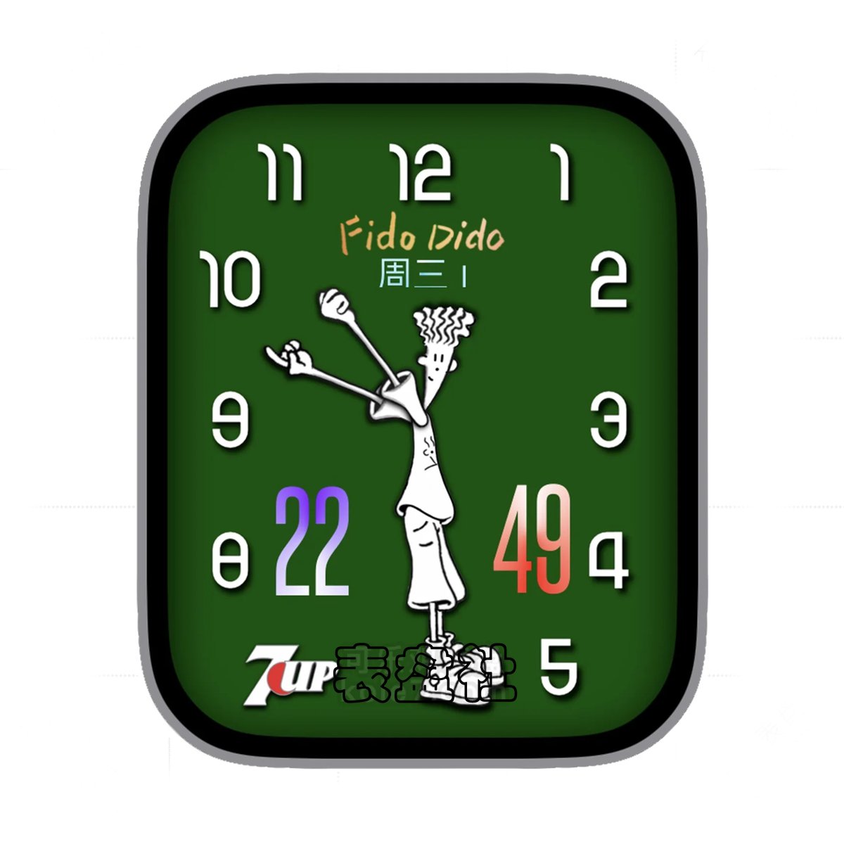 Fidodido七喜小子极简风格简约数字表盘