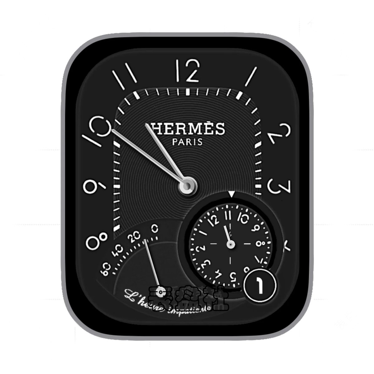 Hermes爱马仕酷黑双盘式年历Ultra专用表盘