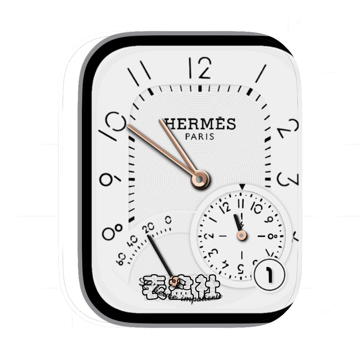 Hermes爱马仕酷黑双盘式年历Ultra专用表盘.clock&clock2 78929