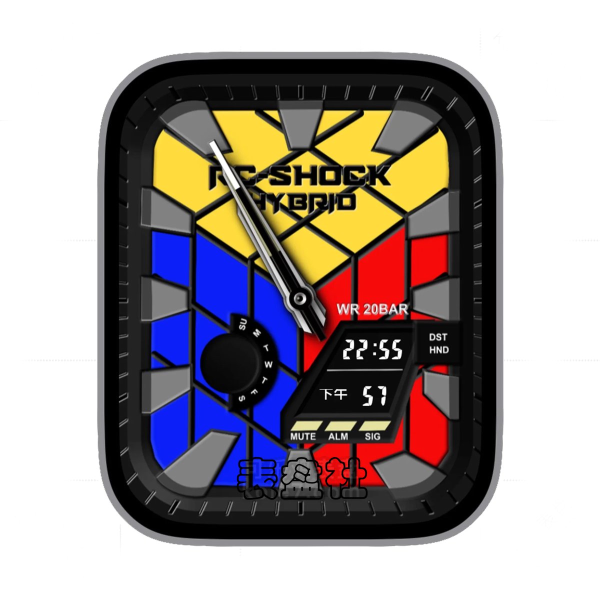 Casio卡西欧三拼色模块简约数字表盘.clock&clock2 78971