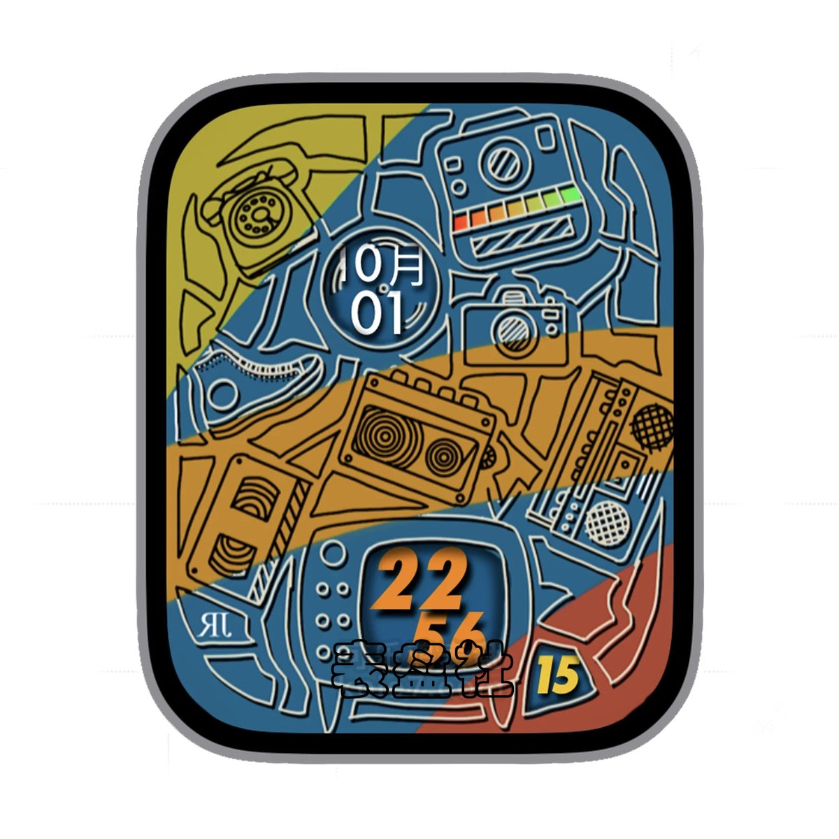 80年代数码简约数字表盘.clock&clock2 78974