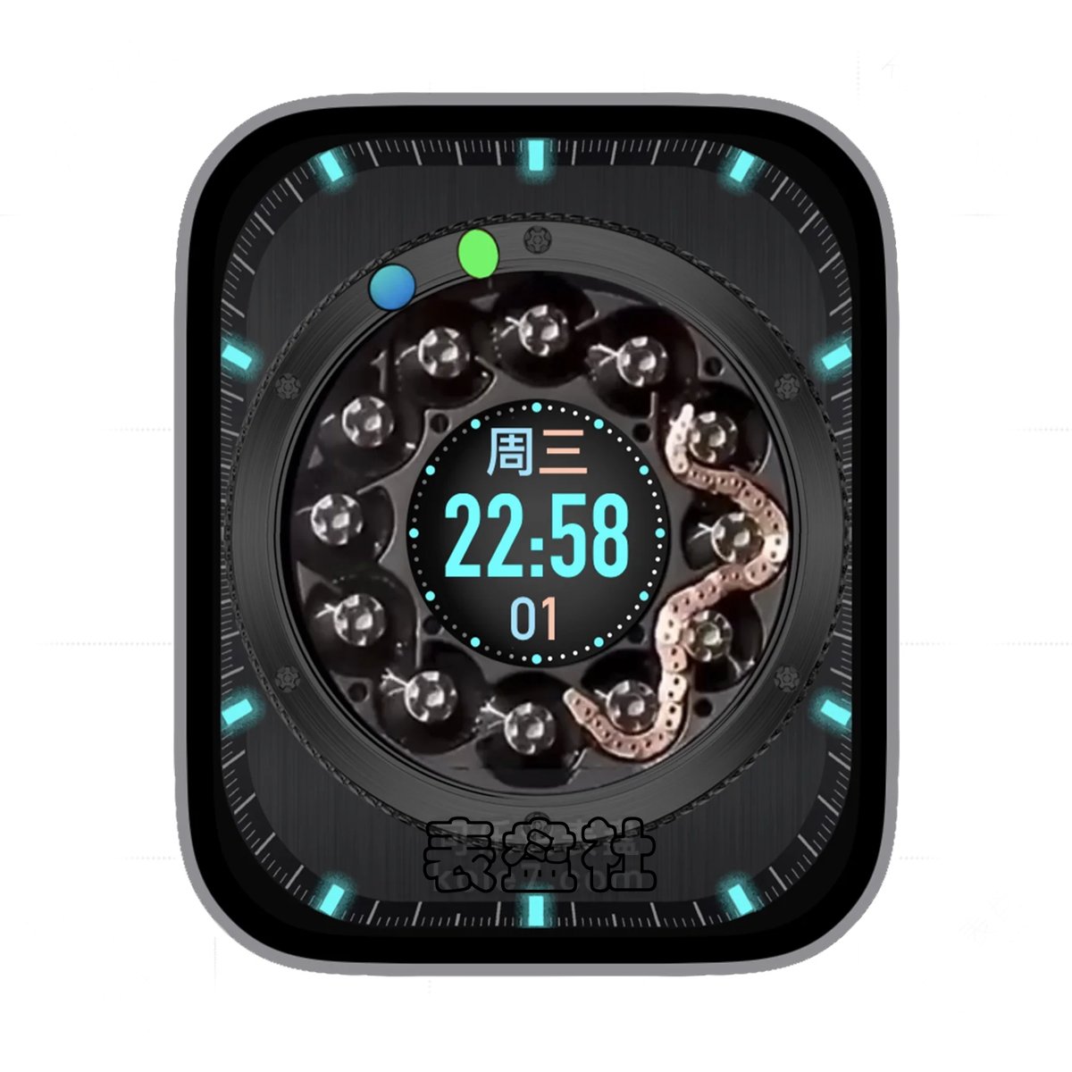 酷黑炫酷机械蛇动画Ultra专用表盘.clock&clock2 78992