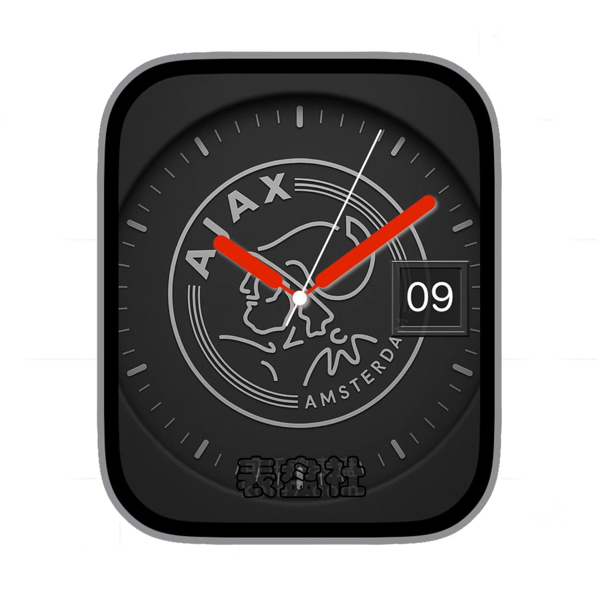 Ajax 阿贾克斯酷黑极简风格年历表盘.clock&clock2 79207