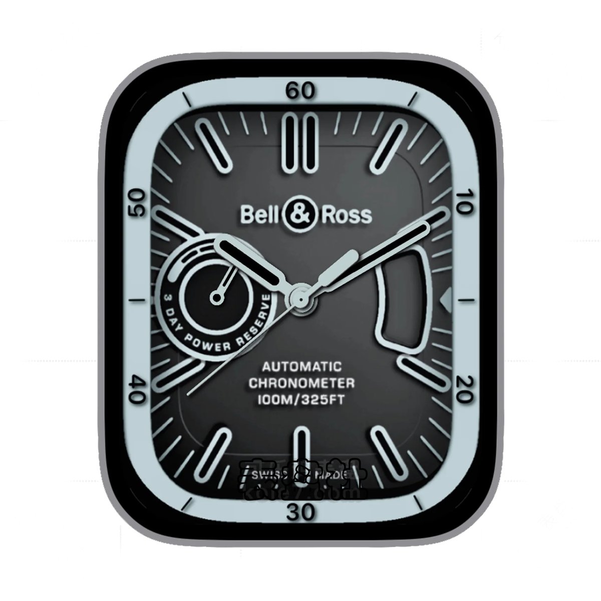 Bell@Ross柏莱士简约灰数字ultra专用表盘.clock&clock2 79251