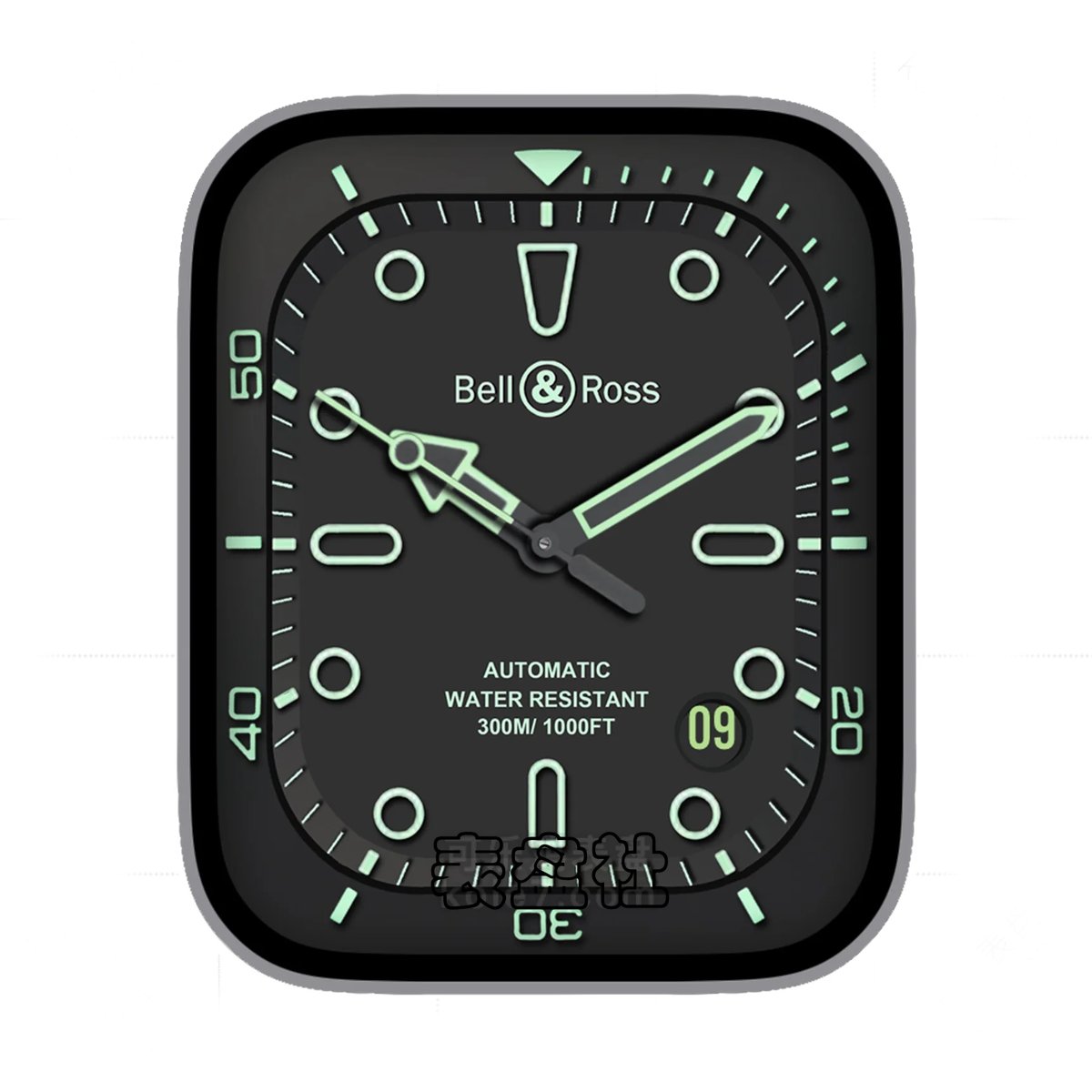 Bell@Ross柏莱士酷黑简约数字表盘.clock&clock2 79255