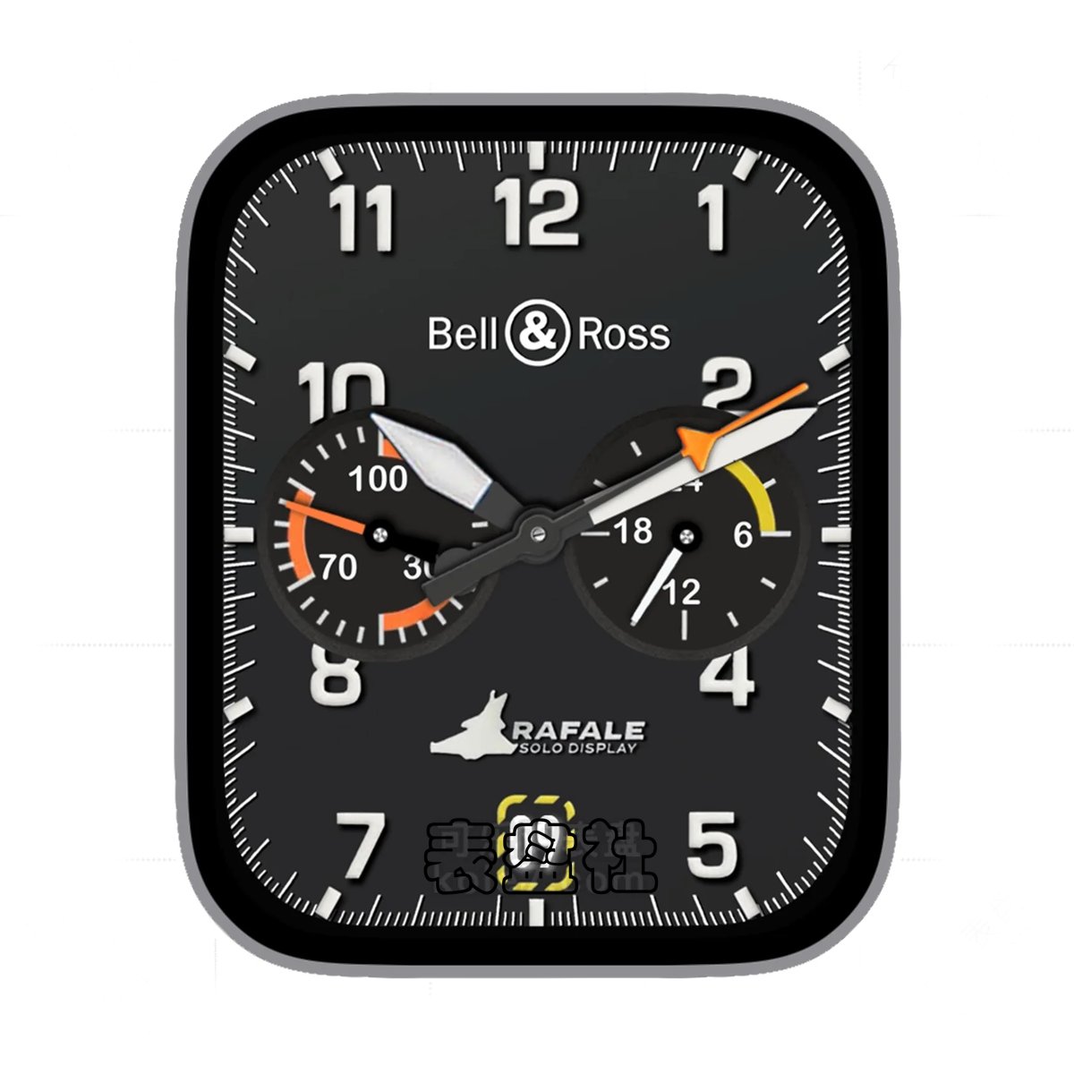 Bell@Ross柏莱士飞行表黑盘双盘式年历表盘.clock&clock2 79263