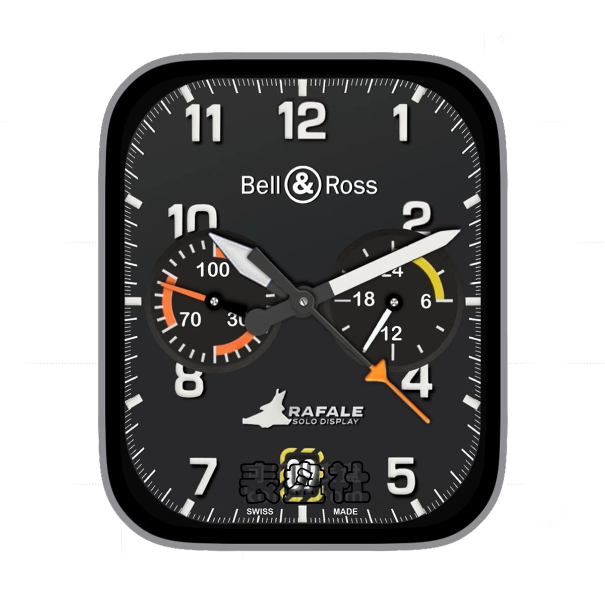 Bell@Ross柏莱士飞行表黑盘双盘式年历ultra专用表盘.clock&clock2 79267