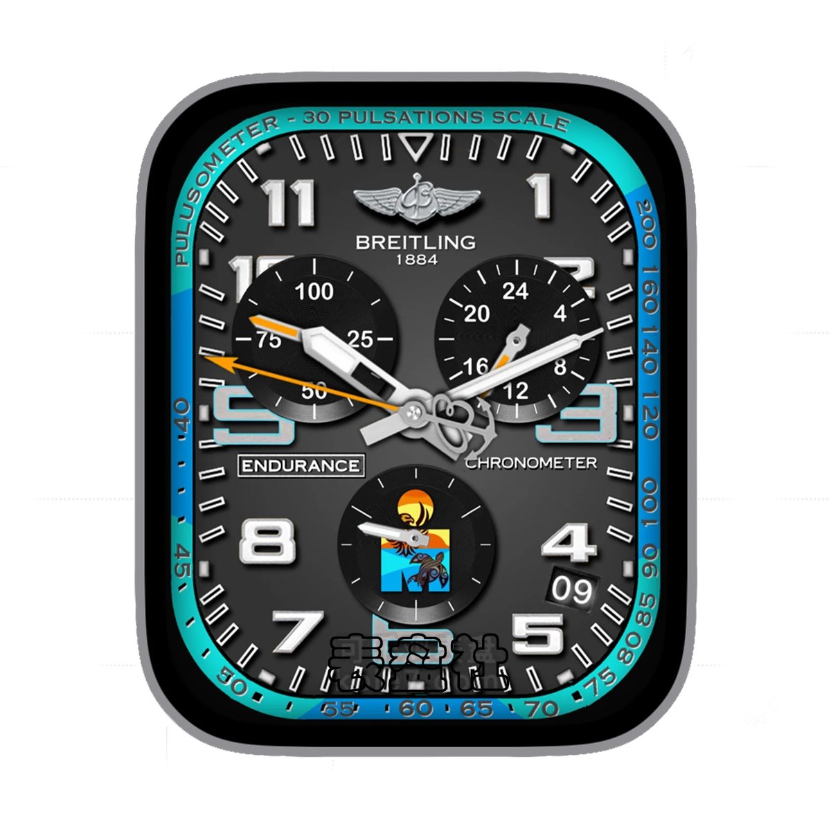 Breitling百年灵三盘式简约数字年历ultra专用表盘.clock&clock2 79279