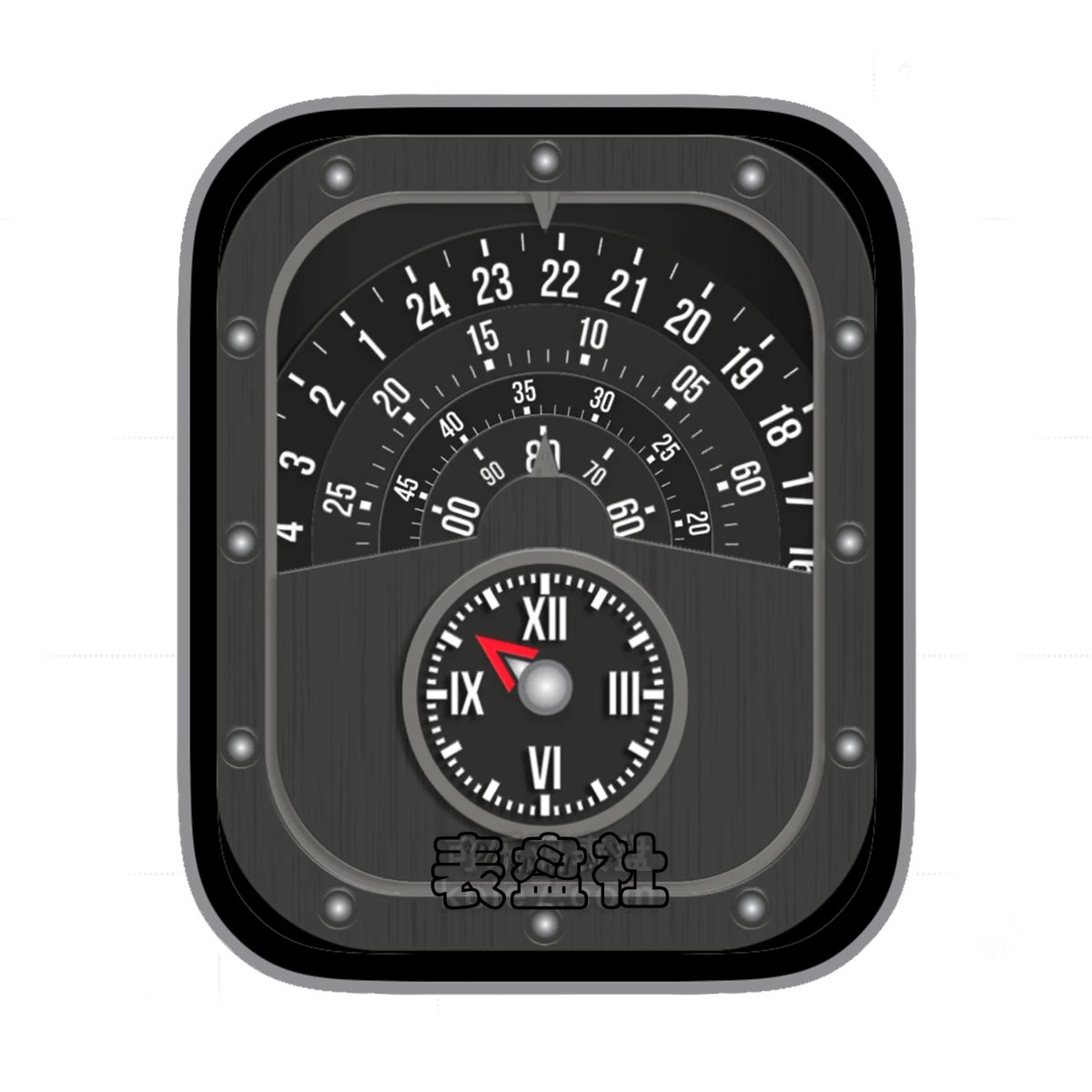 酷黑金属拉丝简约数字ultra专用表盘.clock&clock2 79299