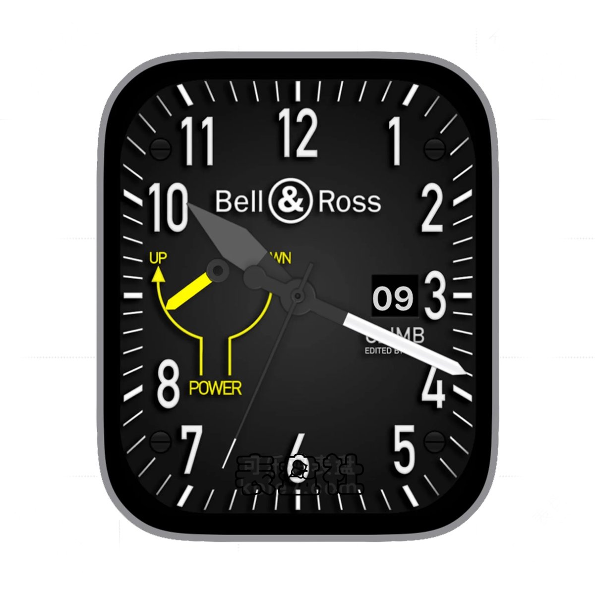 Bell&Ross柏莱士酷黑简约数字ultra专用表盘.clock&clock2 79415