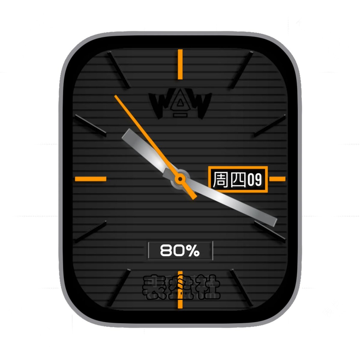 极简风格酷黑ultra专用表盘.clock&clock2 79423