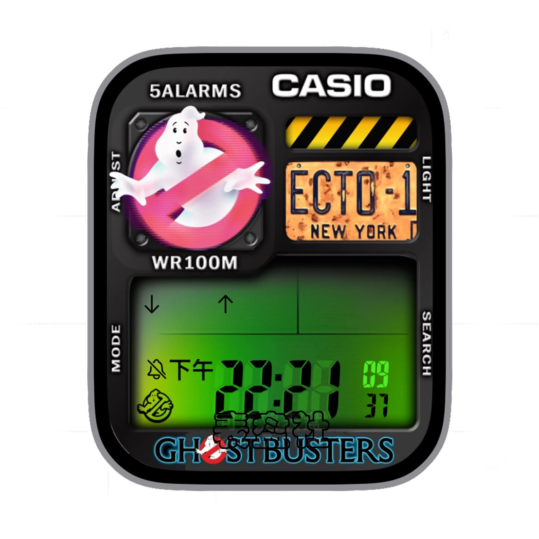 CASIO卡西欧捉鬼敢死队电子数字ultra专用表盘.clock&clock2 79451