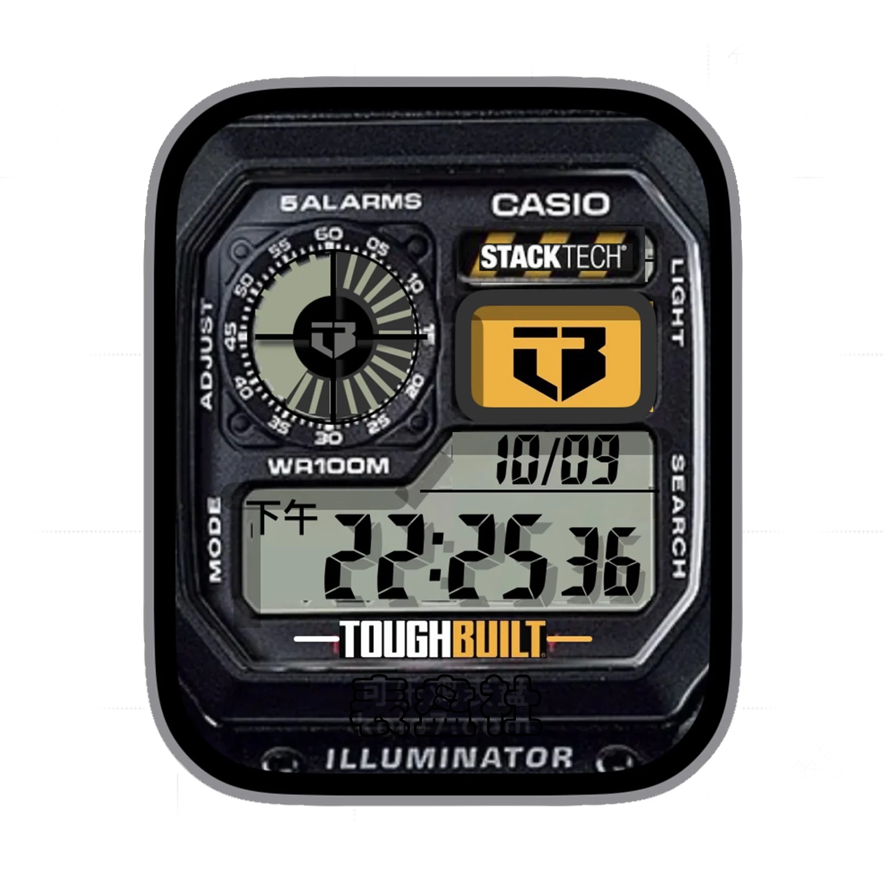 Casio卡西欧酷黑电子数字ultra专用表盘.clock&clock2 79483