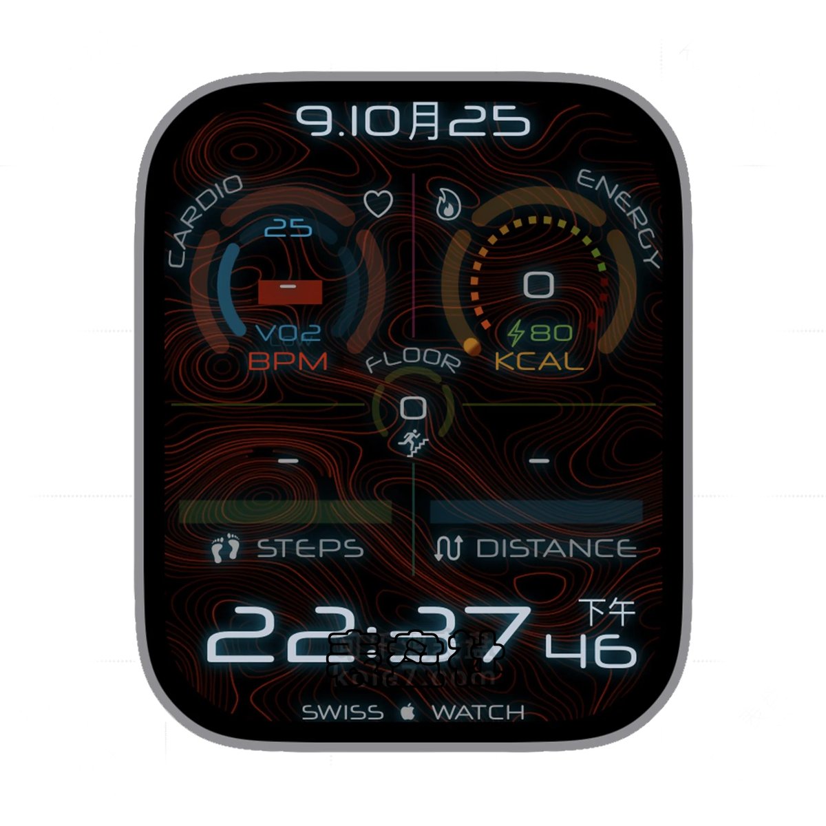 Apple苹果炫酷等高线多功能显示ultra专用表盘.clock&clock2 79663