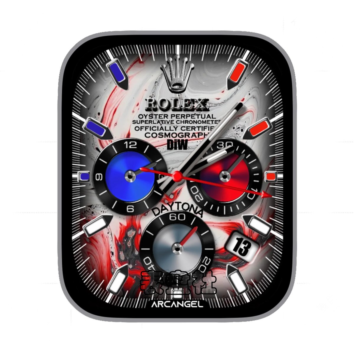 Rolex劳力士炫酷水彩三盘式年历ultra专用表盘.clock&clock2 79711