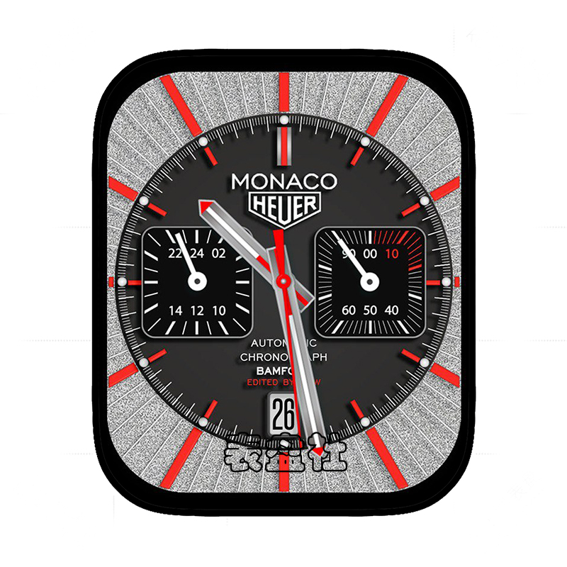 泰格豪雅（TAG Heuer）摩纳哥系列 × 班福德（BAMFORD）联名计时码表表盘