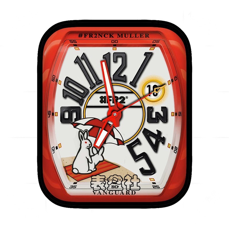 FR2NCK MULLER 紅色限定版数字指针表盘