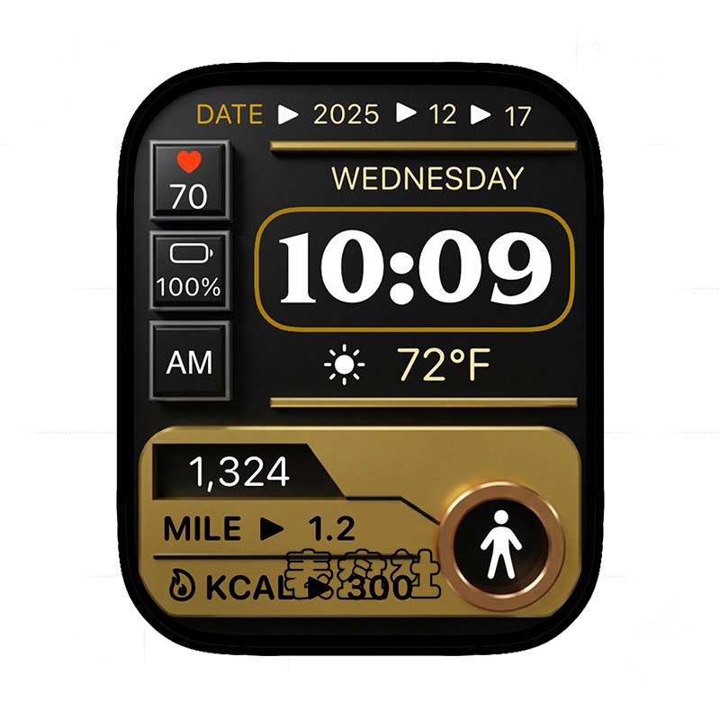 运动数字天气表盘