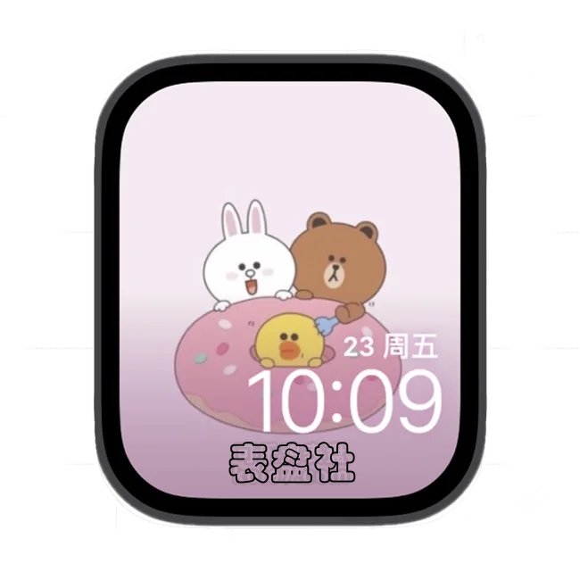 小灰熊与小白兔苹果手表iwatch壁纸表盘