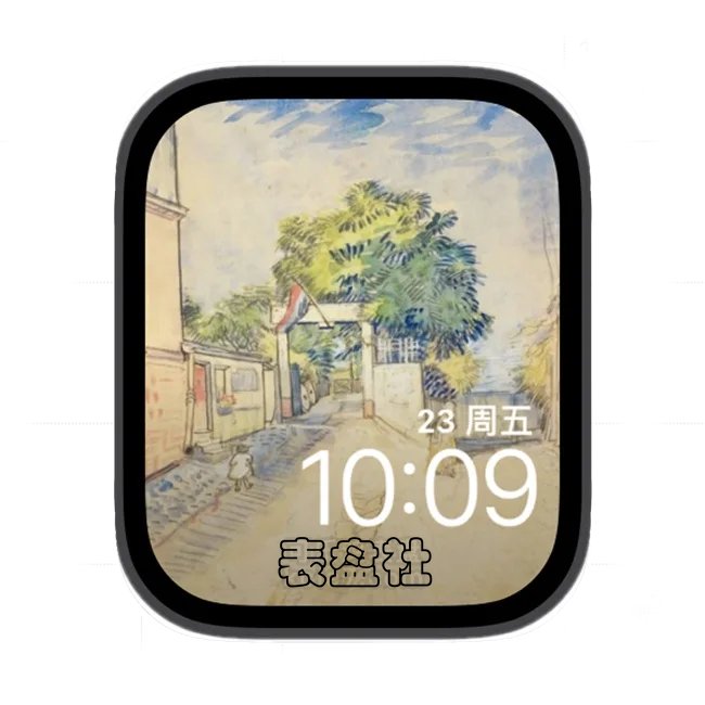 梵高的街巷苹果手表iwatch壁纸表盘