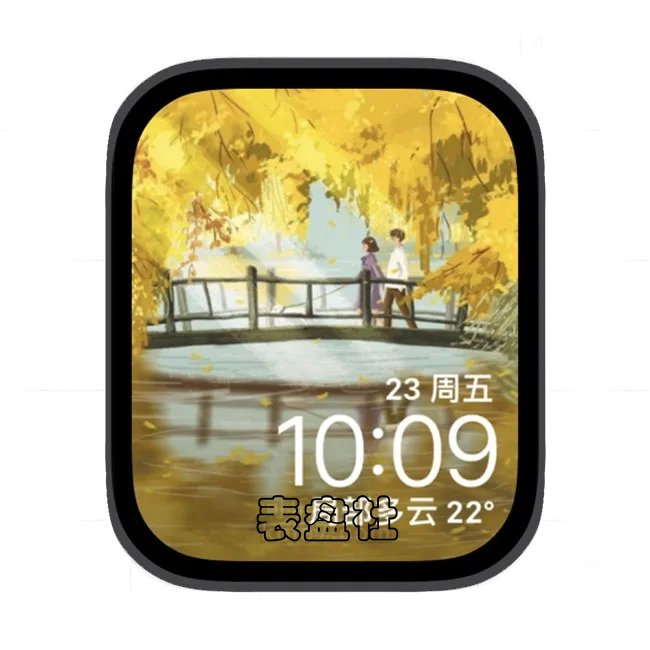 人物插画苹果手表iwatch壁纸表盘