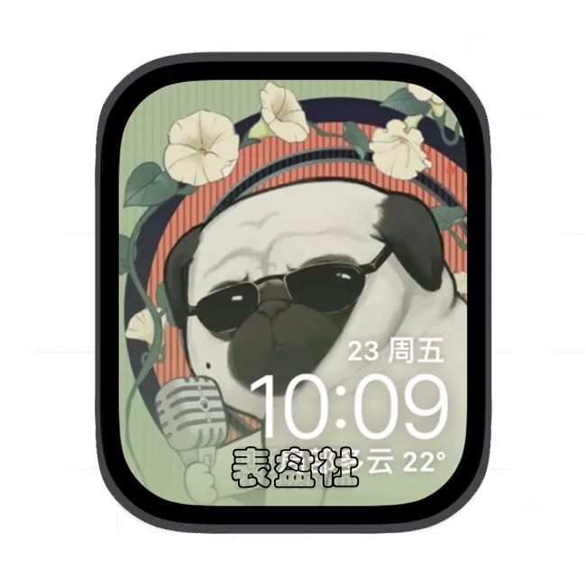 酷帅牛奶狗苹果手表iwatch壁纸表盘