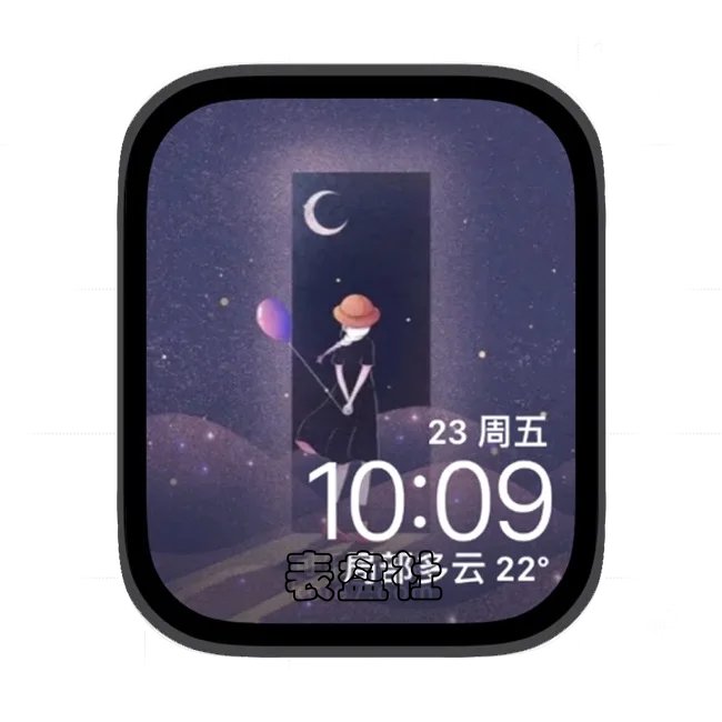 人物插画苹果手表iwatch壁纸表盘