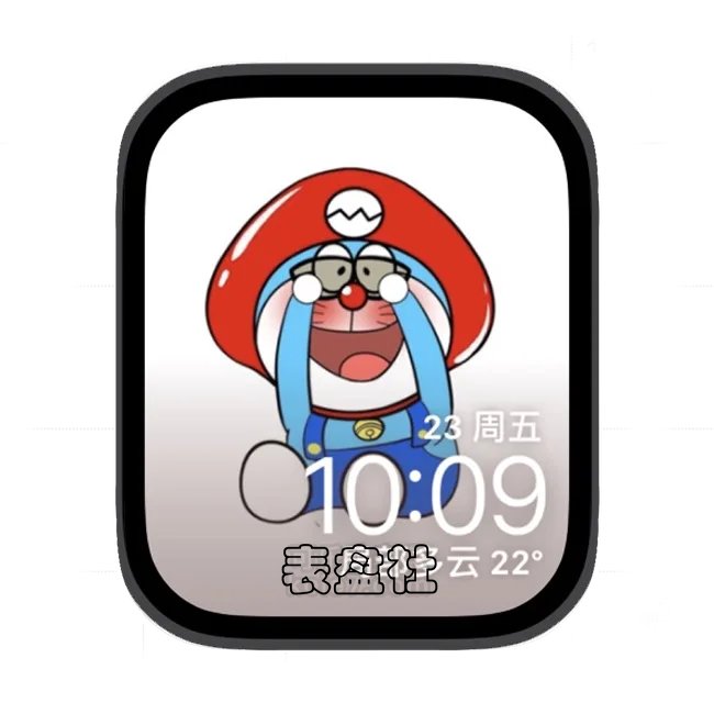 蘑菇多啦梦苹果手表iwatch壁纸表盘