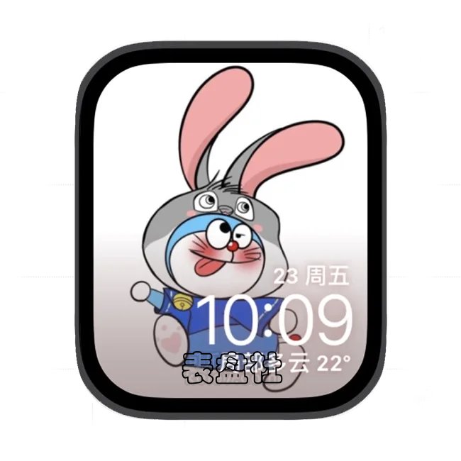 小灰兔多啦梦苹果手表iwatch壁纸表盘