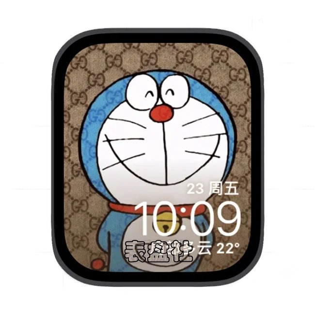 古驰多啦梦苹果手表iwatch壁纸表盘