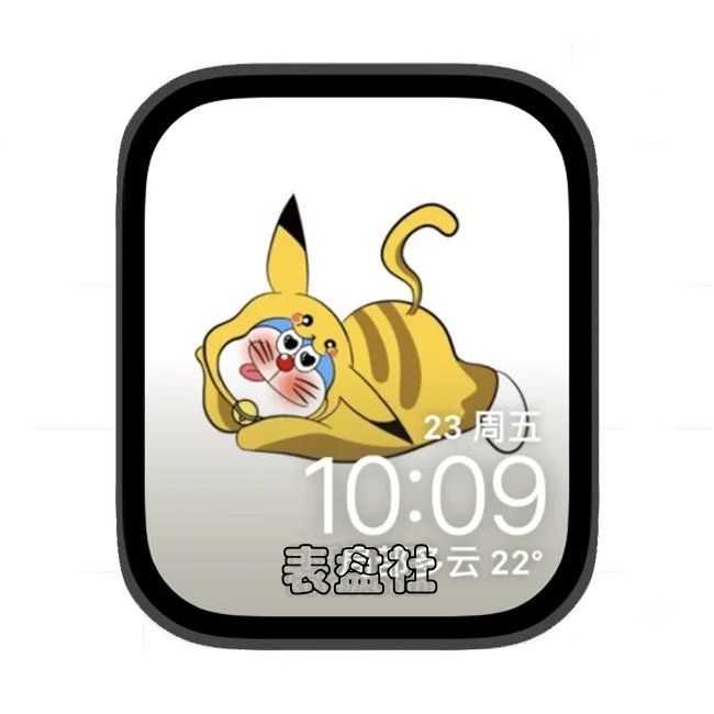 皮卡丘多啦梦苹果手表iwatch壁纸表盘