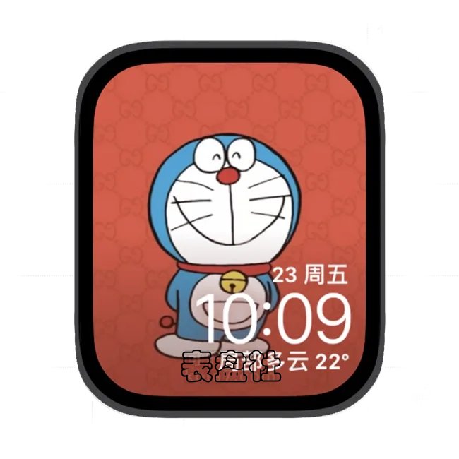 古驰多啦梦苹果手表iwatch壁纸表盘
