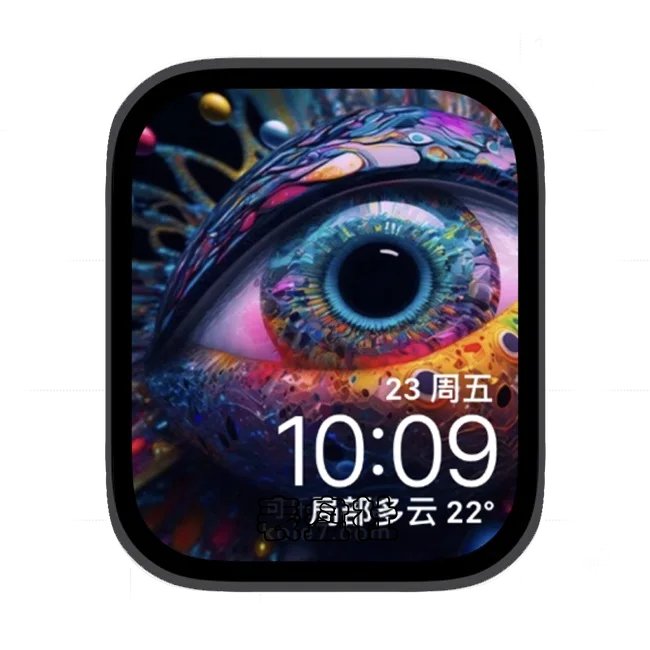 色彩龙眼苹果手表iwatch壁纸表盘