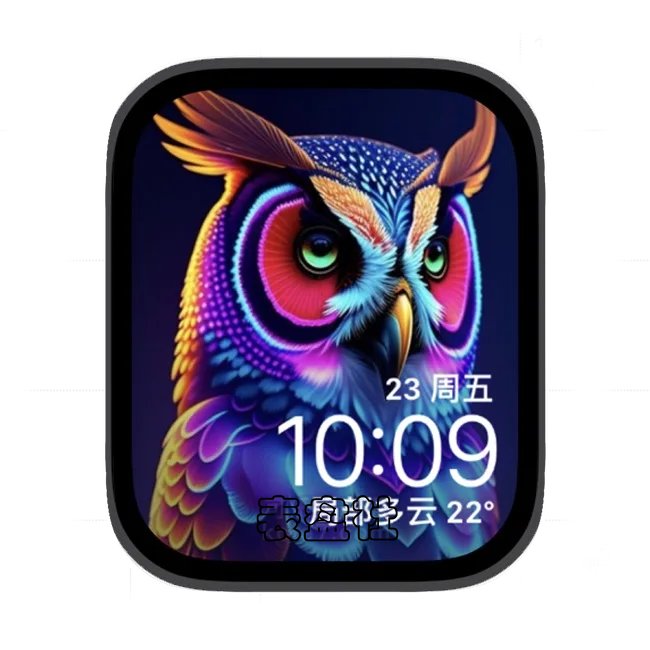 色彩猫头鹰苹果手表iwatch壁纸表盘