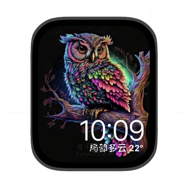 色彩猫头鹰苹果手表iwatch壁纸表盘