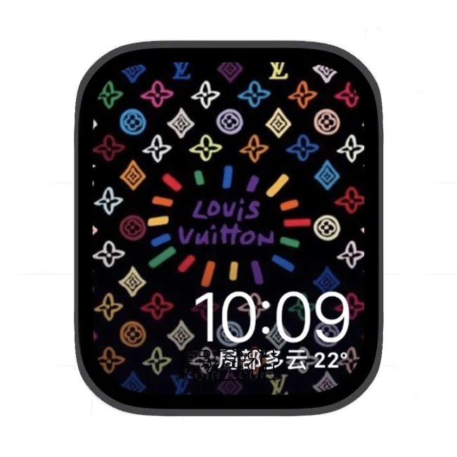 色彩路易威登苹果手表iwatch壁纸表盘