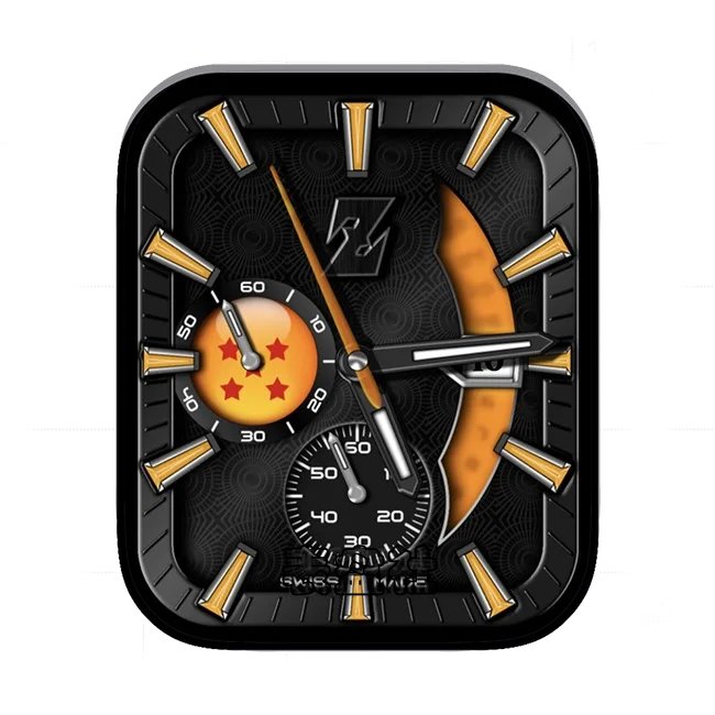 酷黑黄双盘式表盘