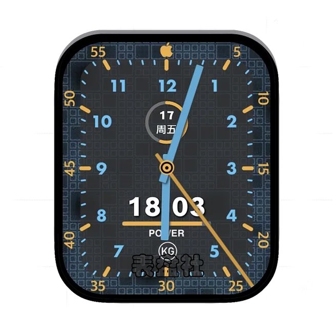 苹果格子底数字时间表盘