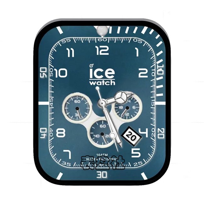 ice可口可乐联盟蓝色三盘式数字表盘