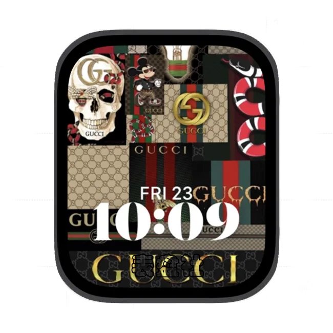 GUCCI古驰骷髅头米老鼠苹果手表iwatch壁纸人像表盘