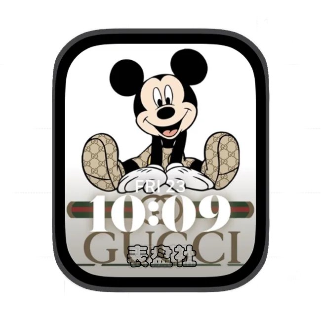 GUCCI迪士尼米老鼠苹果手表iwatch壁纸人像表盘