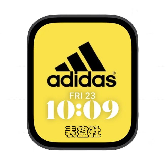 adidas安踏黄色简约苹果手表iwatch壁纸人像表盘