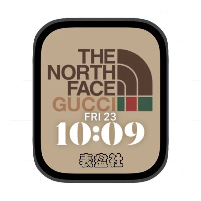 GUCCI古驰棕浅色苹果手表iwatch壁纸人像表盘