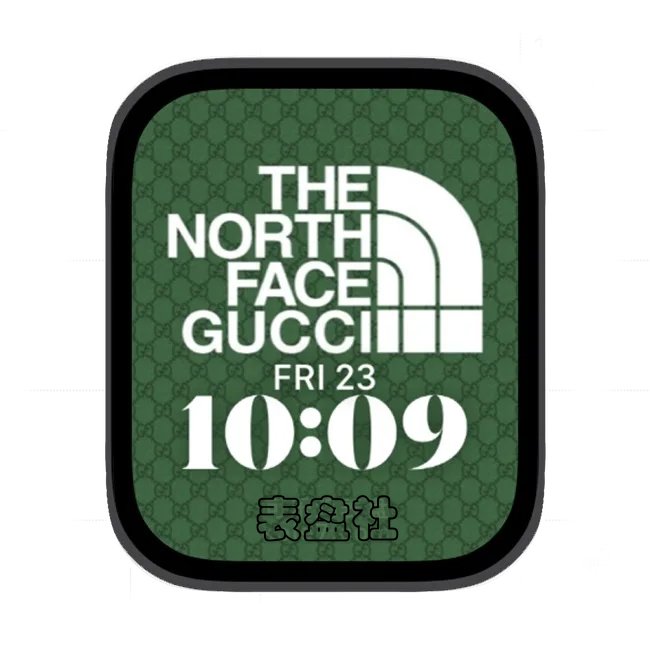 GUCCI古驰简约绿色皮底苹果手表iwatch壁纸人像表盘