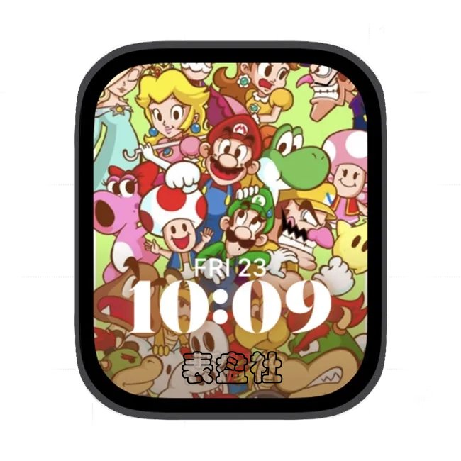 马里奥家族苹果手表iwatch壁纸人像表盘