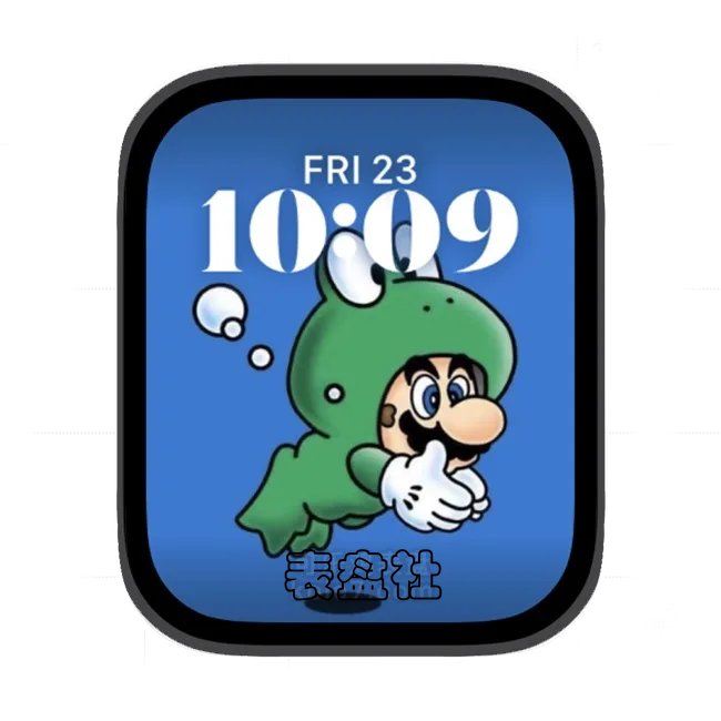 青蛙马里奥苹果手表iwatch壁纸人像表盘
