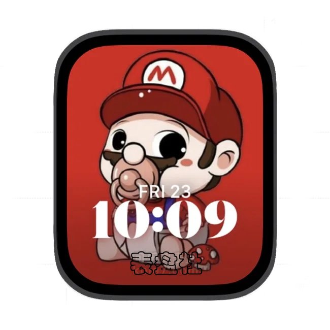 幼仔马里奥苹果手表iwatch壁纸人像表盘