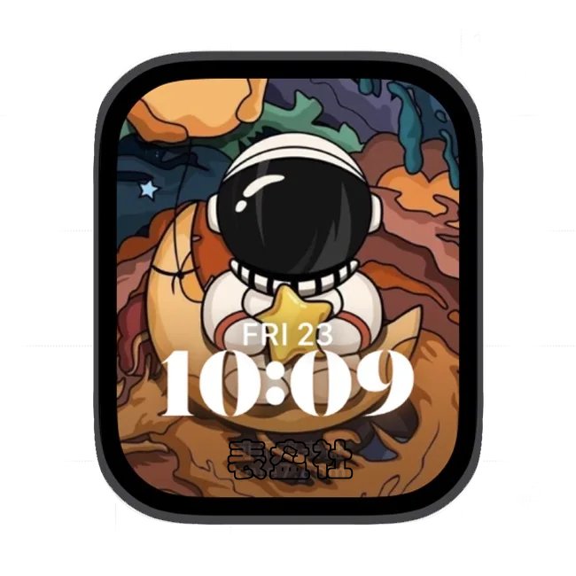 可爱太空人苹果手表iwatch壁纸人像表盘
